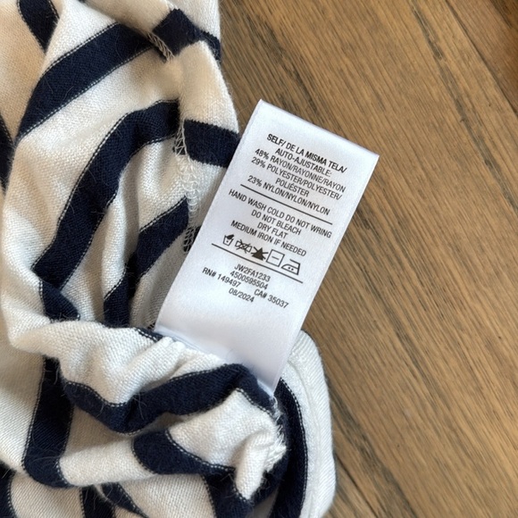 Joe’s Women’s Navy Striped Long Sleeve Wrap Front Top Size X-Small - Picture 9 of 11